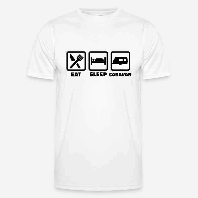 Caravan - Männer Funktions-T-Shirt - Weiß