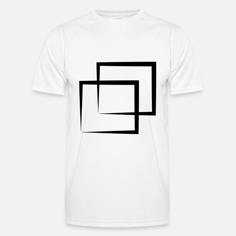 Square Geometry Pattern - Men's Functional T-Shirt - white
