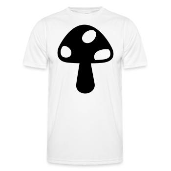 Mushroom - Men's Functional T-Shirt - white - Front - AI Model Male 178 dark (178cm)
