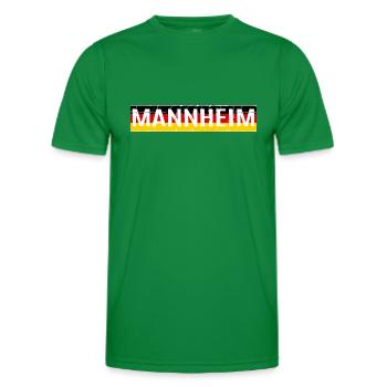MANNHEIM MANNHEIMER GERMANY HEIMATLIEBE HEIMAT - Men's Functional T-Shirt - kelly green - Front - AI Model Male 178 dark (178cm)