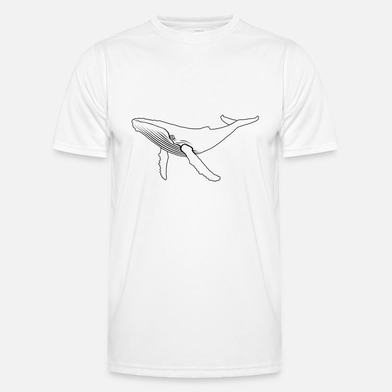 Wal - Buckelwal - Meeressäuger - Geschenk Männer Funktions-T-Shirt