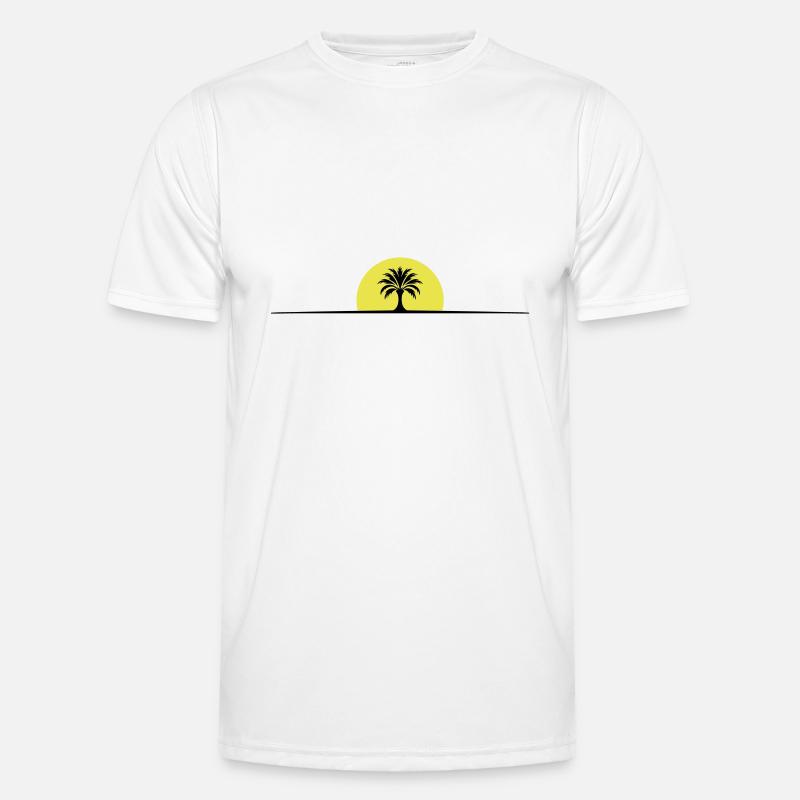 Palm Tree Sun Line Men's Functional T-Shirt