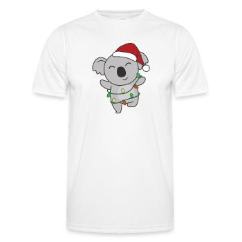 Koala Weihnachten Winter Tiere Koalas - Männer Funktions-T-Shirt - Weiß - Vorne - AI Model Male 178 dark (178cm)