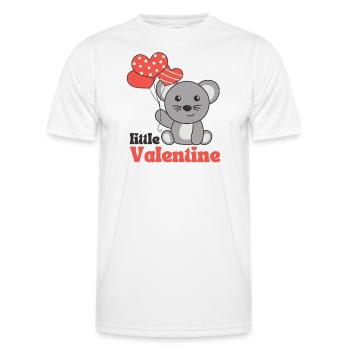 Maus zum Valentinstag little Valentine - Männer Funktions-T-Shirt - Weiß - Vorne - AI Model Male 178 dark (178cm)