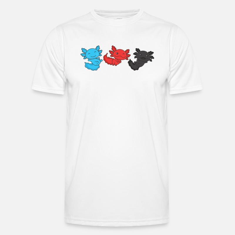 Polyamory Flag Pride LGBTQ Axolotl Männer Funktions-T-Shirt