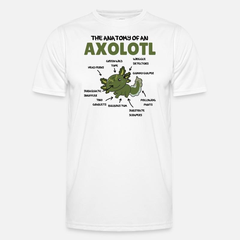 Axolotl Explication Anatomie d’un Axolotl T-shirt sport Homme