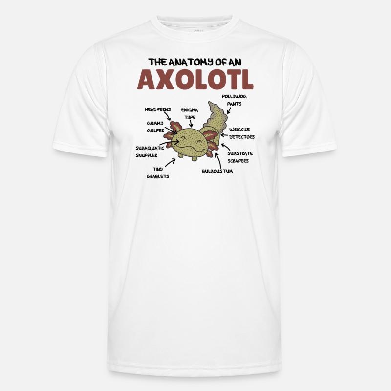 Axolotl Explication Anatomie d’un Axolotl T-shirt sport Homme