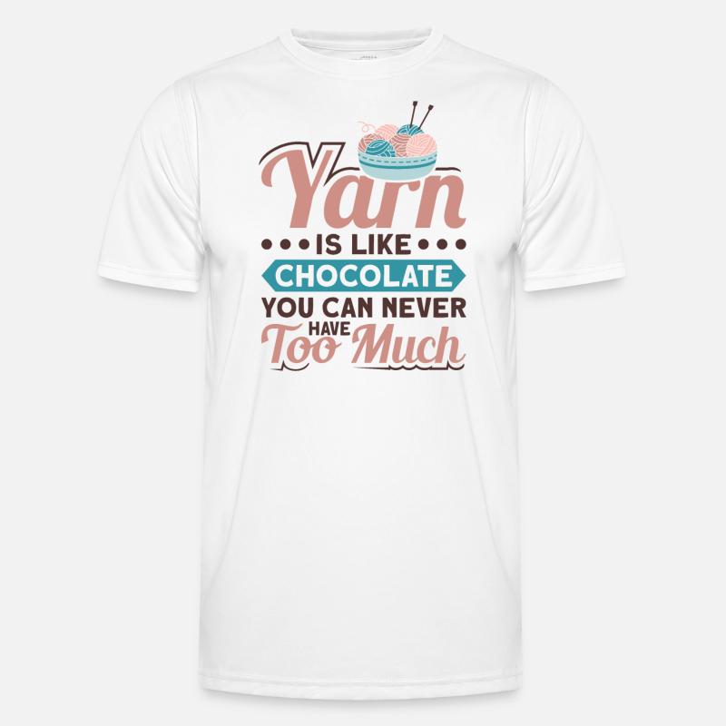 Handarbeit Stricken lustiger Strick Spruch Männer Funktions-T-Shirt