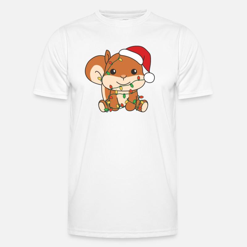 Squirrels Christmas Winter Animals Squirrels - Men's Functional T-Shirt - white