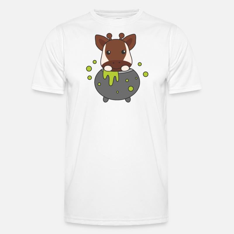 Okapi Happy Halloween Cauldron Bat - Men's Functional T-Shirt - white