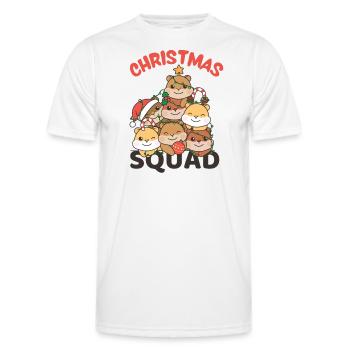 Hamster Christmas Tree Christmas Squad Hamster - Men's Functional T-Shirt - white - Front - AI Model Male 178 dark (178cm)