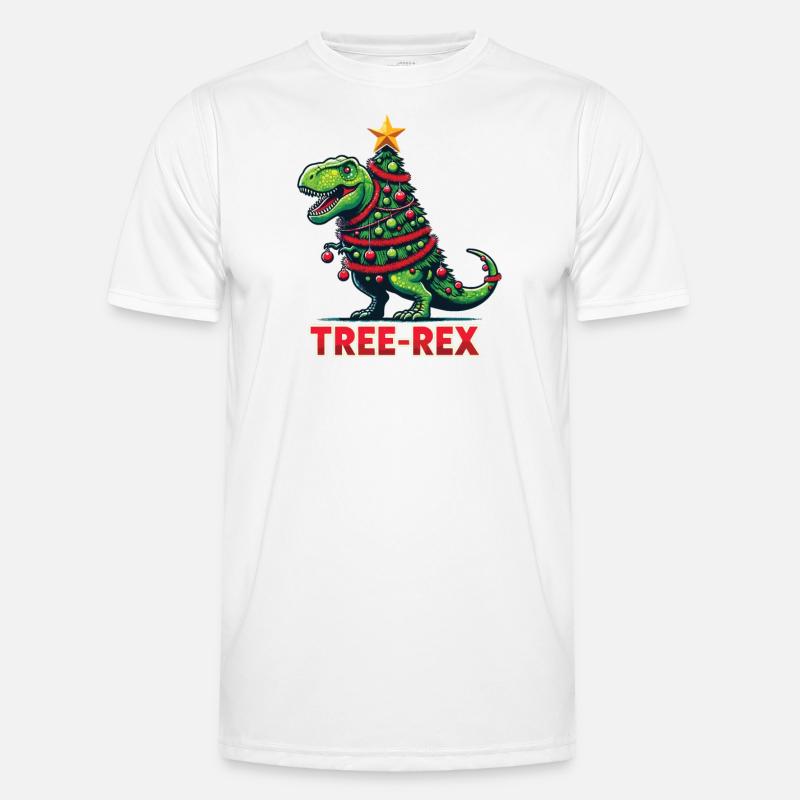 Tree-Rex Funny Dinosaur Pun T-Rex - Men's Functional T-Shirt - white