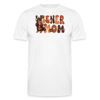 Maman viennoise groovy teckel - T-shirt sport Homme - blanc - Devant - AI Model Male 178 dark (178cm)