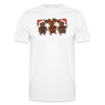 Okapi Weihnachten Winter Tiere Okapi - Männer Funktions-T-Shirt - Weiß - Vorne - AI Model Male 178 dark (178cm)