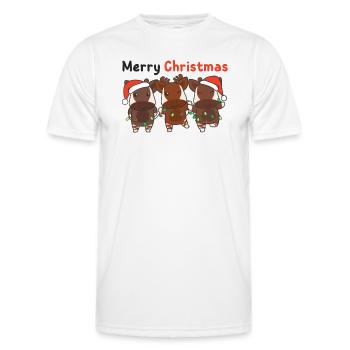 Okapi Weihnachten Winter Tiere Okapi - Männer Funktions-T-Shirt - Weiß - Vorne - AI Model Male 178 dark (178cm)