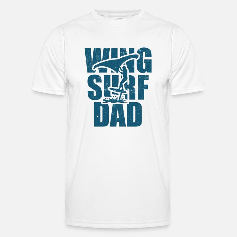 Wing Surf Dad mit Foil Board Männer Funktions-T-Shirt