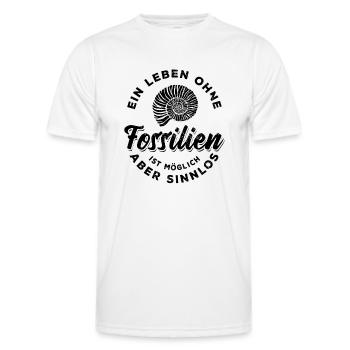 Ein Leben ohne Fossilien ist möglich aber sinnlos - Männer Funktions-T-Shirt - Weiß - Vorne - AI Model Male 178 dark (178cm)