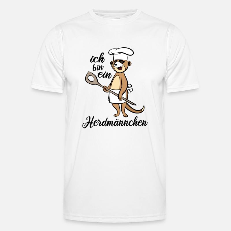 Ich bin ein Herdmännchen - Erdmännchen Kochlöffel Männer Funktions-T-Shirt