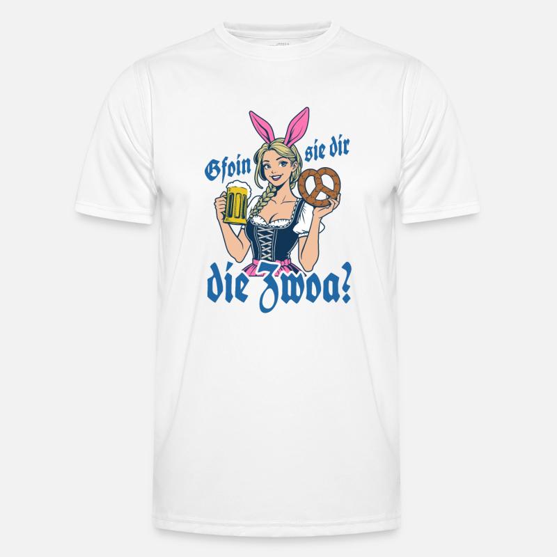 Gefallen sie dir, die Zwei? Dirndl Bier & Bretzen Männer Funktions-T-Shirt