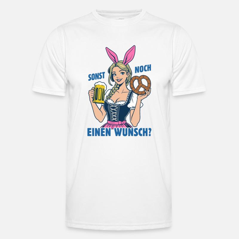 Sonst noch einen Wunsch? Dirndl, Bier und Bretzel Männer Funktions-T-Shirt