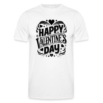 Happy Valentine's Day - Liebe - Geschenk - Männer Funktions-T-Shirt - Weiß - Vorne - AI Model Male 178 dark (178cm)