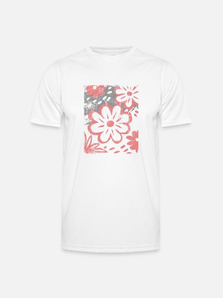 Flowers - Spring - Summer - Saying - Men's Functional T-Shirt - white
