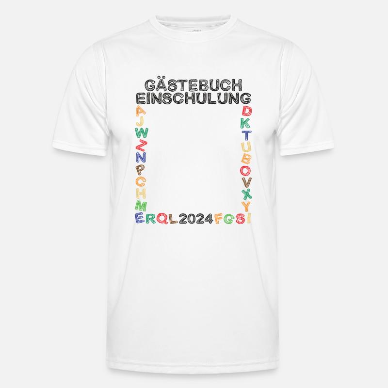 Gästebuch Einschulung Schulkind Schulanfang 2024 Männer Funktions-T-Shirt