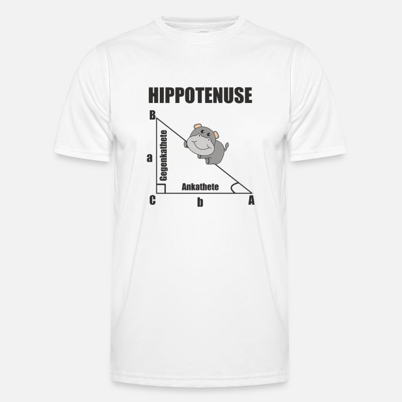 Nerd Geometry Hippotenuse Hypotenuse Math - Men's Functional T-Shirt - white