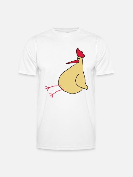 Ein Huhn - Männer Funktions-T-Shirt - Weiß