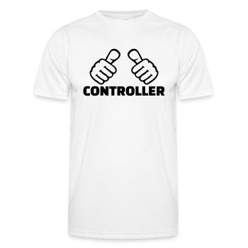 Controller - Men's Functional T-Shirt - white - Front - AI Model Male 178 dark (178cm)