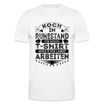 Rente Koch im Ruhestand 2026 Pension - Männer Funktions-T-Shirt - Weiß - Vorne - AI Model Male 178 dark (178cm)
