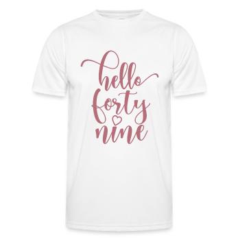 Hallo Neunundvierzig süßer 49 Jahre alter Geburtstag - Männer Funktions-T-Shirt - Weiß - Vorne - AI Model Male 178 dark (178cm)