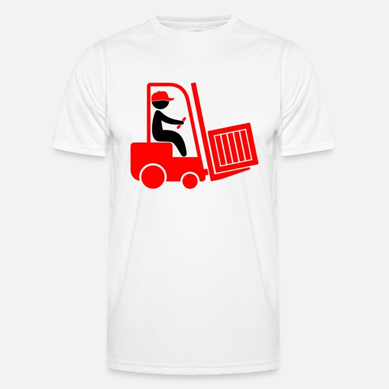 A forklift transporting a box Men's Functional T-Shirt