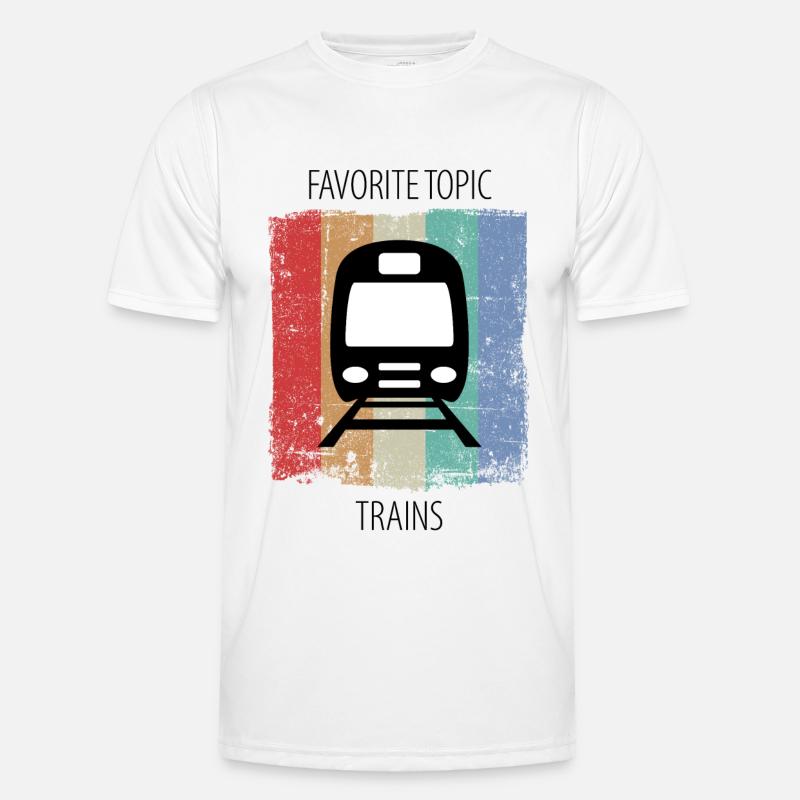 Train Railway Railroad Worker Trains Train Driver Men's Functional T-Shirt