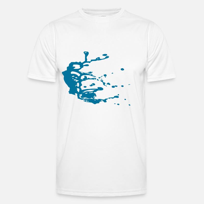 Wassertropfen - Männer Funktions-T-Shirt - Weiß