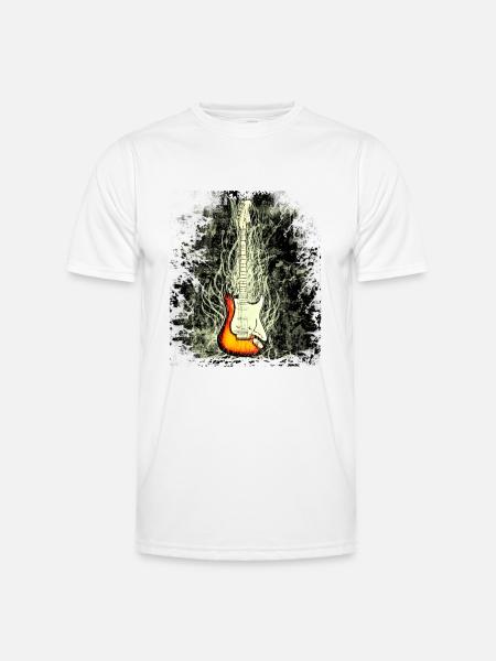 guitar - Men's Functional T-Shirt - white