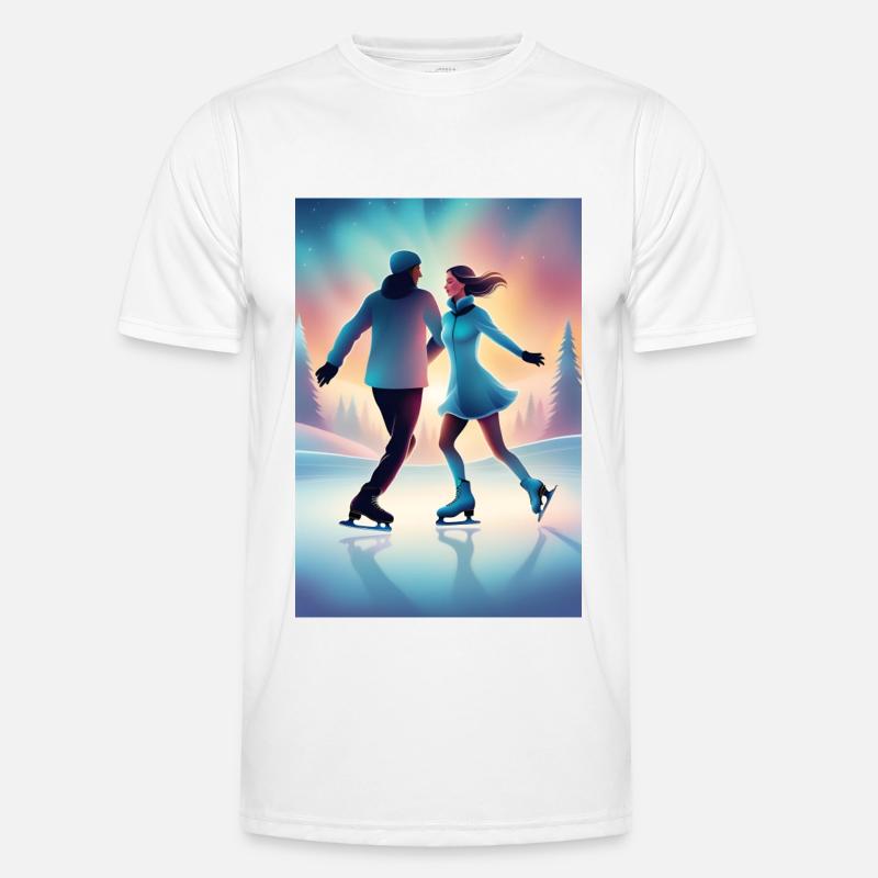 Süßes Eislaufpaar Männer Funktions-T-Shirt