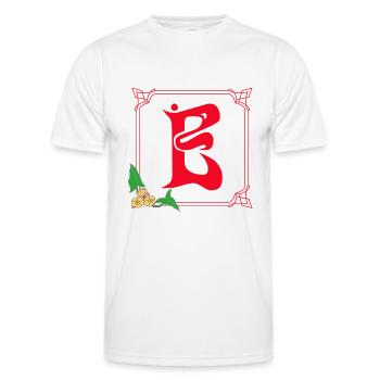 jugendstil e rot - Männer Funktions-T-Shirt - Weiß - Vorne - AI Model Male 178 dark (178cm)