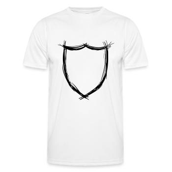 Schild, Symbol Hand gezeichnet - Männer Funktions-T-Shirt - Weiß - Vorne - AI Model Male 178 dark (178cm)