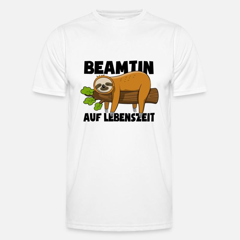 Faultier Beamtin auf Lebenszeit - Spruch Männer Funktions-T-Shirt