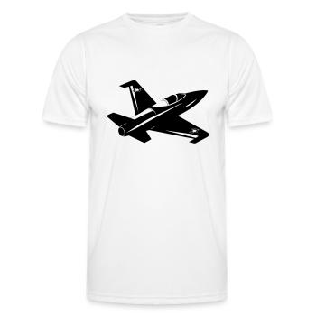 Avion de chasse - T-shirt sport Homme - blanc - Devant - AI Model Male 178 dark (178cm)