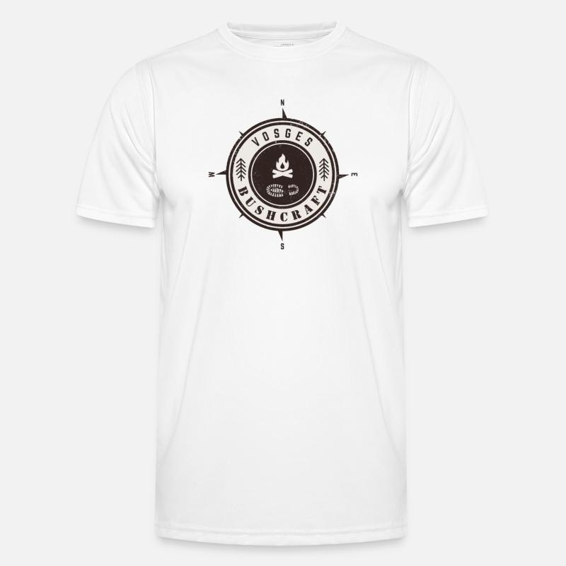 Bushcraft Vosges - Männer Funktions-T-Shirt - Weiß