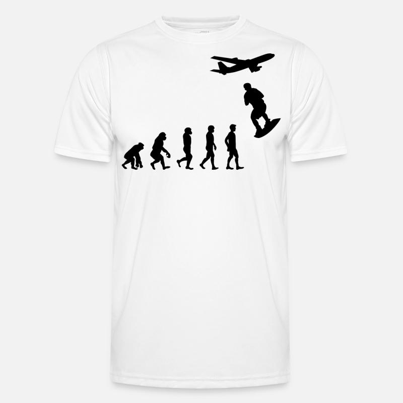 Skysurfing Skydiving Skydiver Evolution - Men's Functional T-Shirt - white