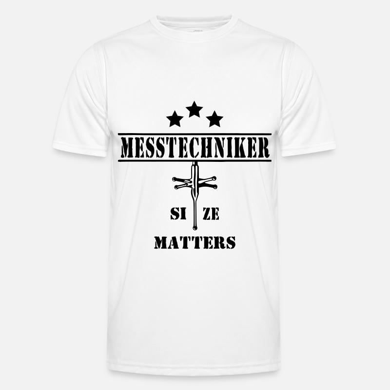 Measurement technician Size Matters Black Men's Functional T-Shirt