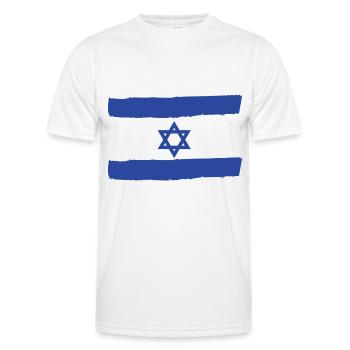 Flagge Israels - Männer Funktions-T-Shirt - Weiß - Vorne - AI Model Male 178 dark (178cm)
