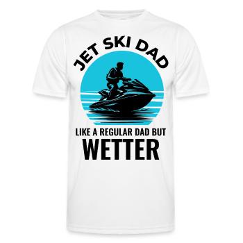 Jet ski pour les papas qui aiment s’amuser - T-shirt sport Homme - blanc - Devant - AI Model Male 178 dark (178cm)