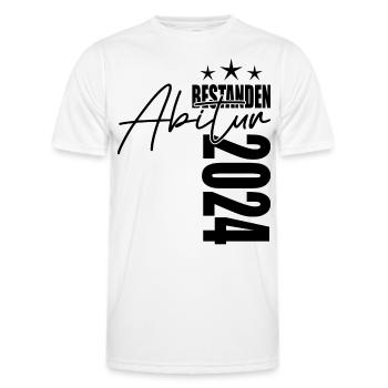 Abitur 2024 - Männer Funktions-T-Shirt - Weiß - Vorne - AI Model Male 178 dark (178cm)