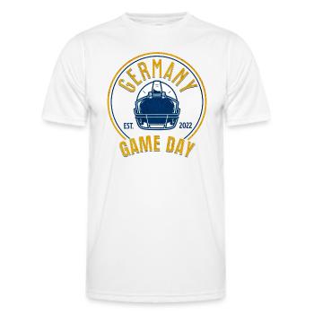 Journée de match de football américain Allemagne Hommes - T-shirt sport Homme - blanc - Devant - AI Model Male 178 dark (178cm)