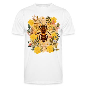 Imker, Imker, Bienen, Blumen & Wachs - Männer Funktions-T-Shirt - Weiß - Vorne - AI Model Male 178 dark (178cm)