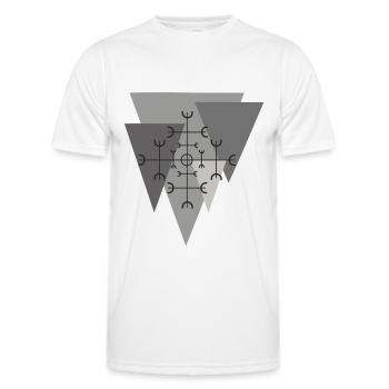 Symbole Protection de la sécurité - T-shirt sport Homme - blanc - Devant - AI Model Male 178 dark (178cm)